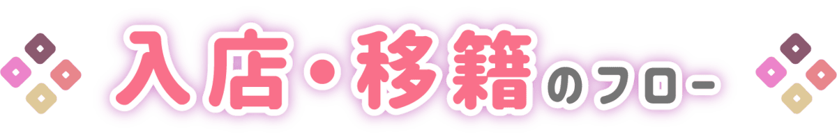 入店・移籍のフロー